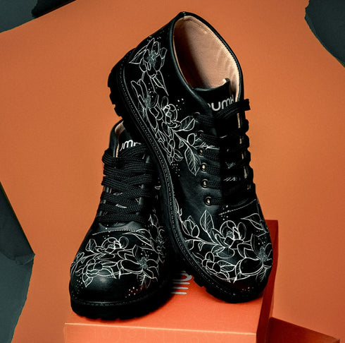 Botki w kwiaty Gardenii