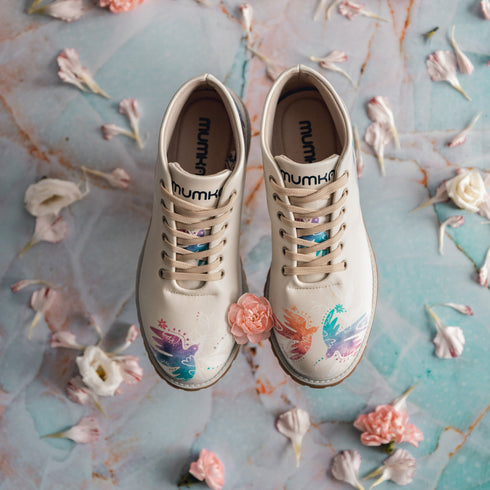 Botki w Kolorowe Gołębie