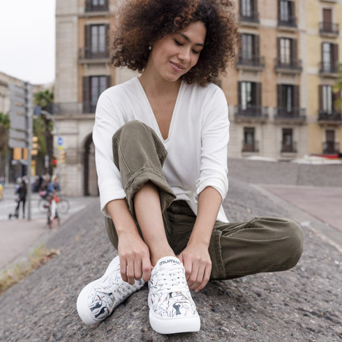 Sneakersy na platformie - Tukany, tropikalne ptaki