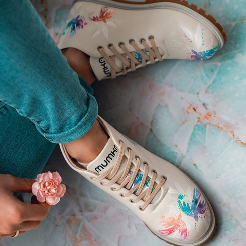 Botki w Kolorowe Gołębie