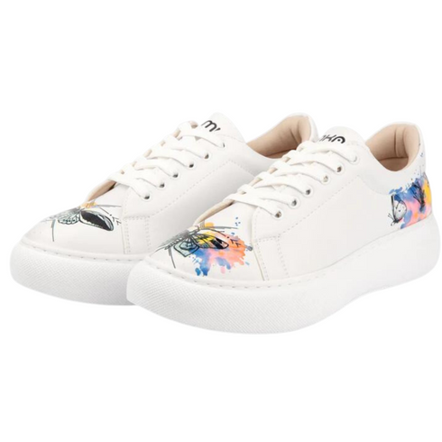 Sneakersy na platformie - Motyle, Ćmy na Akwarelach