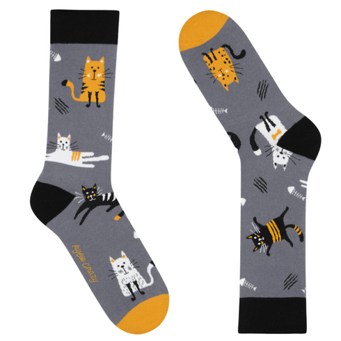 Skarpetki w Koty szare 36-40