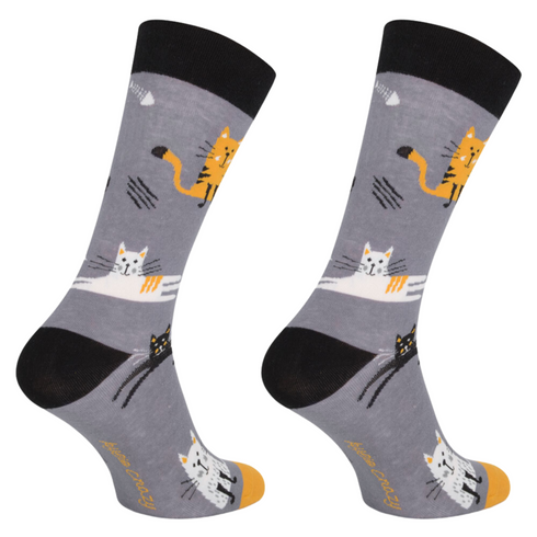 Skarpetki w Koty szare 36-40