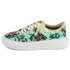 Sneakersy na platformie - Kwiaty w Zieleni
