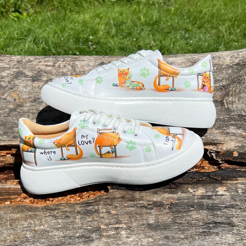 Sneakersy na platformie z Kotem, Gdzie moja miłość?