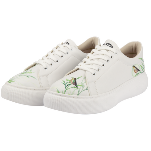 Sneakersy na platformie - Wróble wśród zieleni