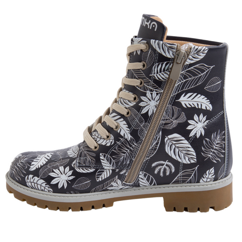 Trapery, Glany Czarne w Białe Liście