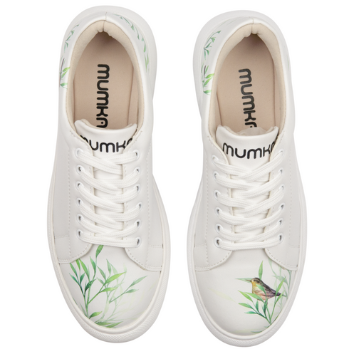 Sneakersy na platformie - Wróble wśród zieleni