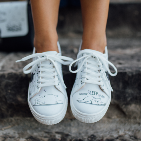 Sneakersy - Kot śpioch