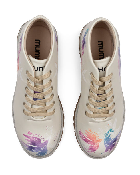 Botki w Kolorowe Gołębie