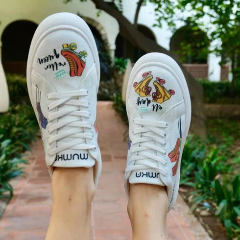 Sneakersy na platformie - Królowa wrotek