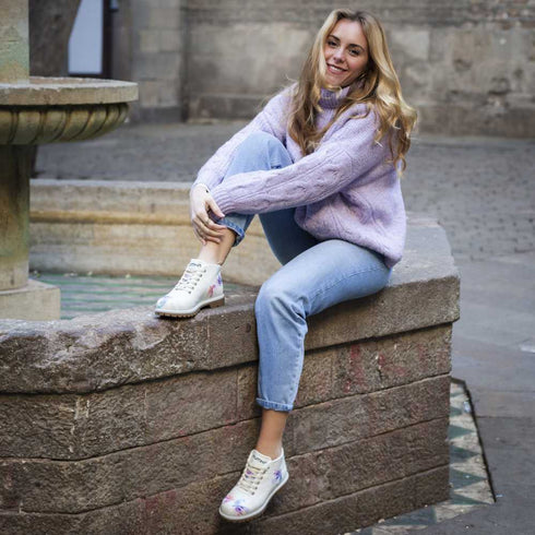 Botki w Kolorowe Gołębie