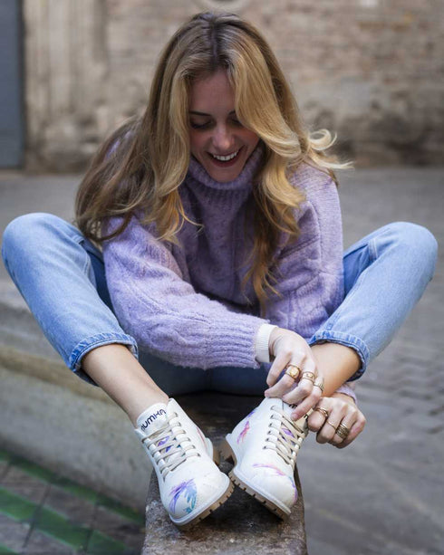 Botki w Kolorowe Gołębie