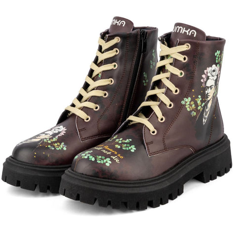 Brązowe Trapery Frida Kahlo