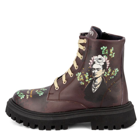 Brązowe Trapery Frida Kahlo