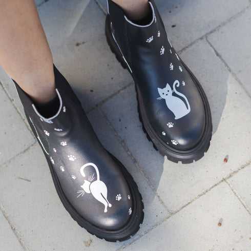 Sztyblety na platformie w Kocie Ścieżki czarne