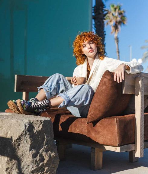 Trapery na platformie w Jaszczurki czarne