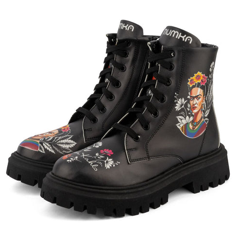 Czarne Trapery Frida Kahlo