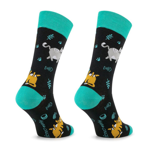 Skarpetki w Koty seledynowe