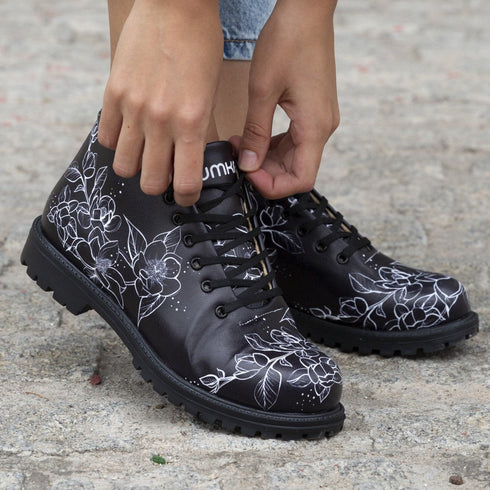 Botki w kwiaty Gardenii - Mumka Shoes Polska