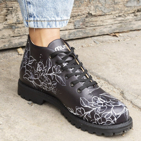Botki w kwiaty Gardenii - Mumka Shoes Polska