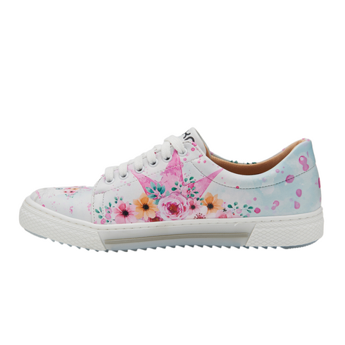 Sneakers - Kot w różowe kwiaty