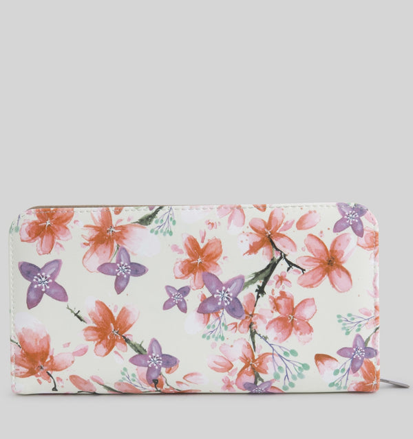 Duży portfel - Kwiaty wiśni